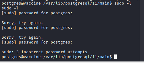 Trying to look at sudo permissions