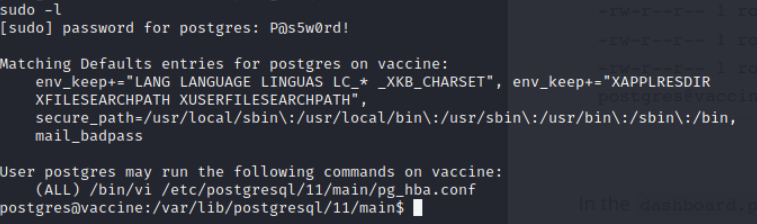 User’s sudo permissions