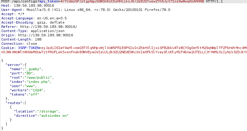 New config being sent