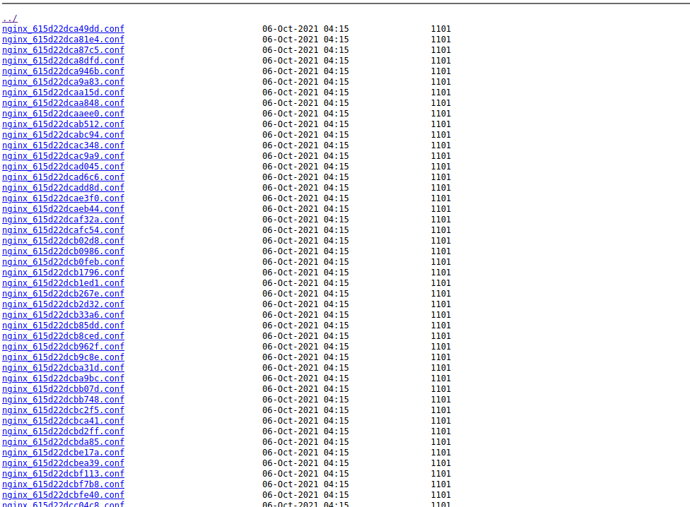Storage directory contents